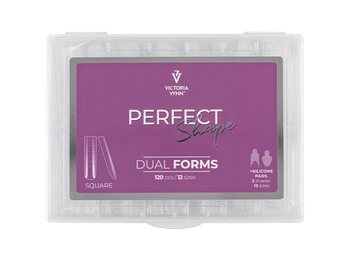 VICTORIA VYNN Dual formy do paznokci PERFECT SHAPE Square Kwadrat - 120 sztuk