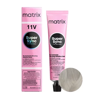 MATRIX Toner do włosów SUPER SYNC 11V - Ekstra Jasny Blond Plus Fioletowy - 90ml