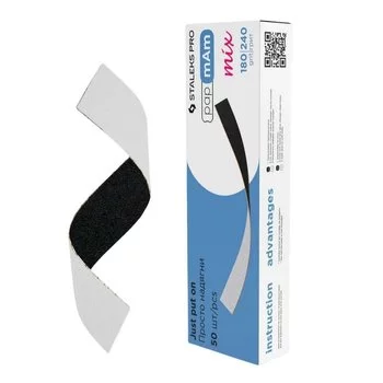 STALEKS Wymienne pilniki białe dwustronne Mix EXPERT 22 180/240 - 50 sztuk - DFCEMix-22-180/240
