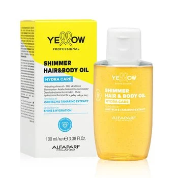 ALFAPARF YELLOW Olejek do włosów i ciała SHIMMER HAIR&BODY HYDRA CARE - 100ml