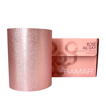 FRAMAR Folia fryzjerska aluminiowa Rolka ROSE ALL DAY 97,5m