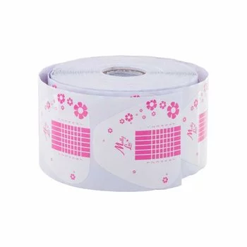 MOLLY LAC Szablony Formy do paznokci Różowe Kwiaty - 500szt