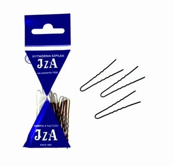 IZA Kokówki do włosów karbowane 45 mm  CZARNE MATOWE - 20 sztuk