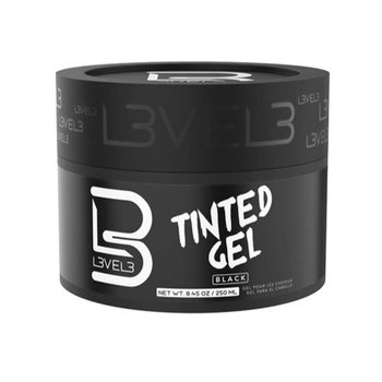 LEVEL3 Czarny żel koloryzujący do włosów TINTED GEL - 250ml