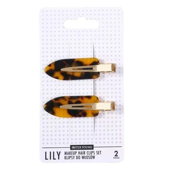 SISTER YOUNG Spinki do włosów LILY - DEEP LEOPARD PRINT - 2 sztuki