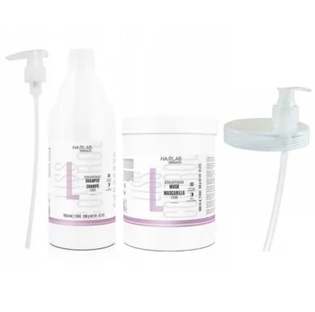 SALERM HAIRLAB Zestaw Szampon + Maska wygładzający włosy LISS CONTROL STRAIGHTENING - 1200ml +1000ml