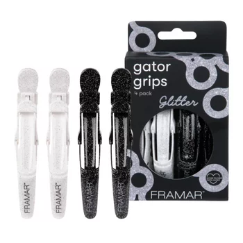 FRAMAR Klipsy do włosów GATOR GRIPS GLITTER - 4 sztuki