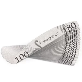 ABA GROUP Pilniki do paznokci PÓŁKSIĘŻYC 100/180 Standard - 25 sztuk