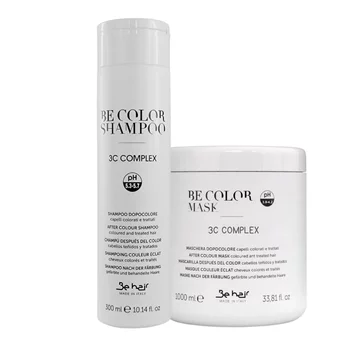 BE HAIR Zestaw do włosów farbowanych - 300ml + 1000ml