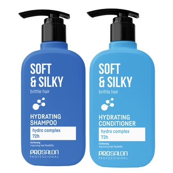 CHANTAL Zestaw Szampon Odżywka nawilżenie SOFT & SILKY - 2x375ml