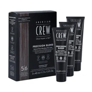 AMERICAN CREW Odsiwiacz dla mężczyzn do włosów i brody Medium Ash - Średni Popielaty - 5-6 - 3x40ml