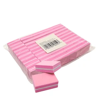 NAIL4U Bloczki polerskie małe Różowe jednorazowe 100/180 - 50 sztuk
