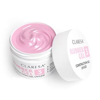 CLARESA Żel budujący do paznokci RUBBER GEL 3 - 90g - DUŻY