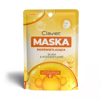 CLAVIER Maska rozświetlająca na twarz - witamina C