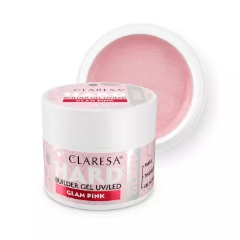 CLARESA Żel budujący do paznokci HARD&EASY - GLAM PINK - 45g - ŚREDNI
