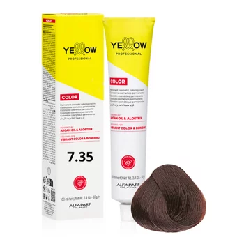 ALFAPARF YELLOW Farba do włosów 7.35 - Średni złoty mahoniowy blond - 100ml
