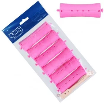 PONIK'S Wałki do trwałej ondulacji 28mm Grube 6 sztuk - CW013 - Różowe