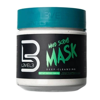 LEVEL3 Maska peelingująca do twarzy MUD SCRUB MASK - 500ml